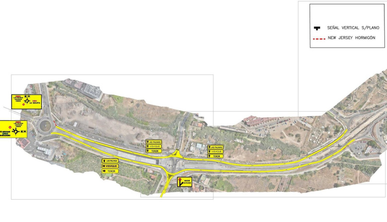Los trabajos en la GC-20, en Arucas (Gran Canaria), obligan a desvíos del tráfico a partir del 9 de julio