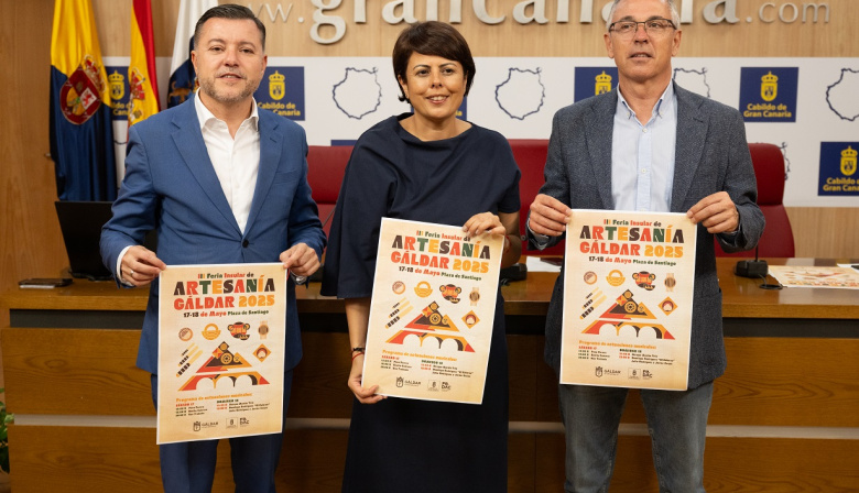 El Cabildo presenta la III Feria de Artesanía del Norte-Gáldar 2025 que reunirá a 50 artesanos en la Plaza de Santiago