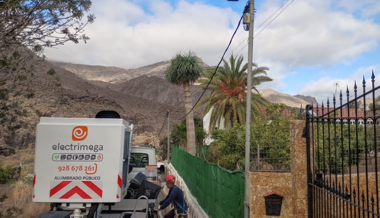 El Ayuntamiento de Agaete acomete varias actuaciones para solventar la problemática del alumbrado público en el barrio de El Risco