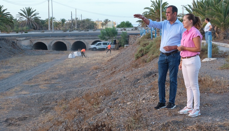 El Cabildo de Fuerteventura ejecuta labores de mejora en los barrancos de Tarajalejo y Tuineje