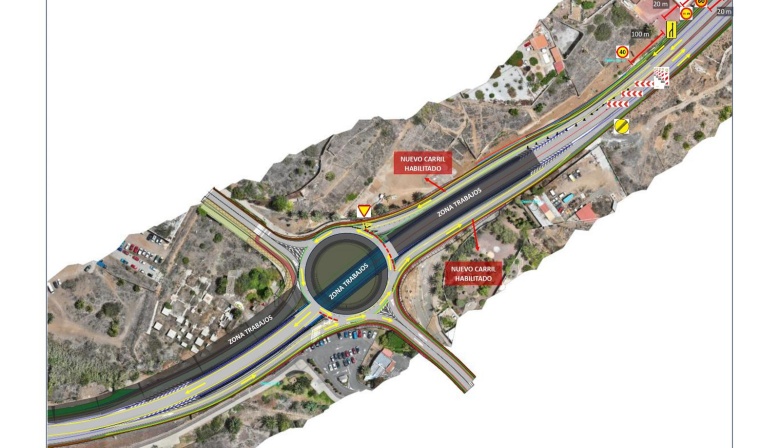 La Consejería de Obras Públicas informa de nuevos desvíos para continuar con los trabajos en la GC-20 en Arucas