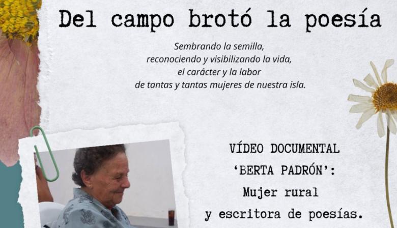 El Cabildo de El Hierro y el Ayuntamiento de Valverde homenajean a Berta Padrón, mujer rural y escritora de poesías