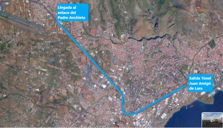 El Cabildo de Tenerife traslada el sexto módulo del Gran Anillo Peatonal del Padre Anchieta