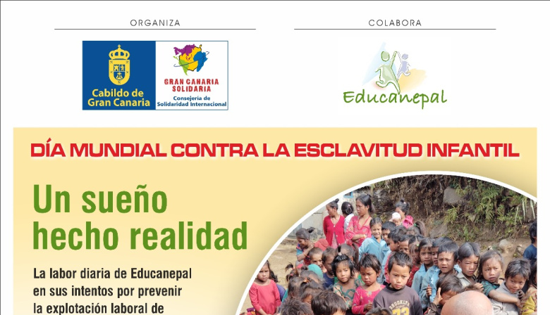 El Cabildo de Gran Canaria celebrará el Día contra la esclavitud infantil con una conferencia del fundador de Educanepal