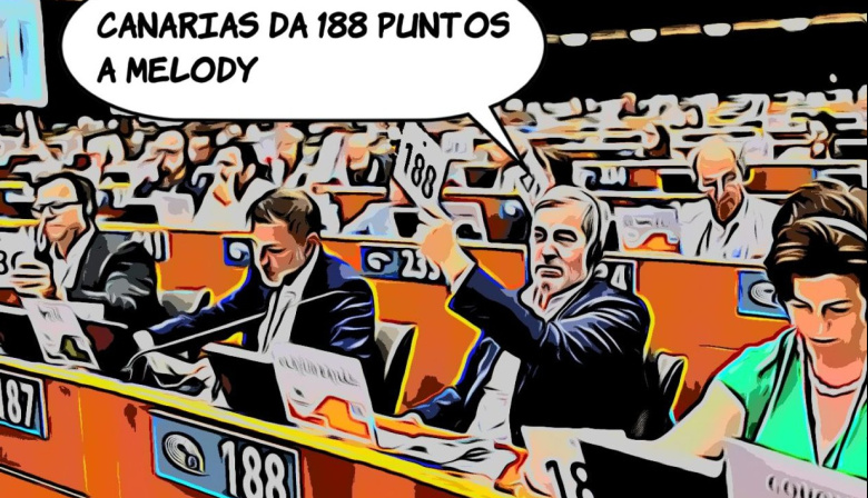 Fernando Clavijo vota por Melody desde Bruselas
