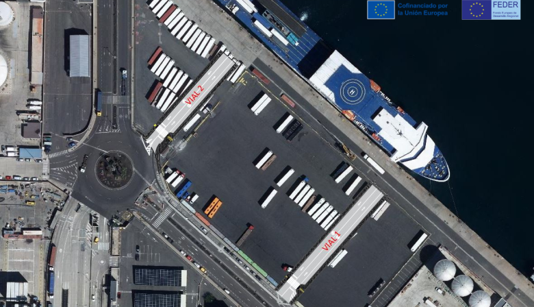 La Autoridad Portuaria de Las Palmas trabaja en la urbanización de la explanada de Cambulloneros Sur Fase II