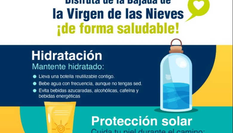 Sanidad recuerda cómo evitar riesgos para la salud durante la Bajada de la Virgen de las Nieves en Las Nieves