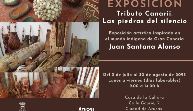 Arucas invita a visitar la exposición “Tributo Canarii. Las Piedras del Silencio”, del artista Juan Santana Alonso