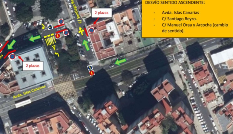 Santa Cruz continúa las obras de mejora en la avenida Islas Canarias con actuaciones en sentido descendente