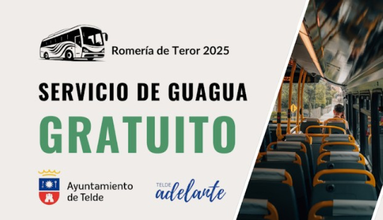 Telde habilita un servicio gratuito de guaguas para la Romería del Pino 2025