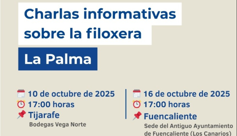 El Gobierno de Canarias y el Cabildo de La Palma organizan en la isla dos charlas informativas sobre la filoxera