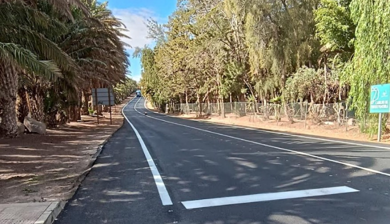Carreteras de Fuerteventura concluye el asfaltado de la antigua vía de acceso a Costa Calma