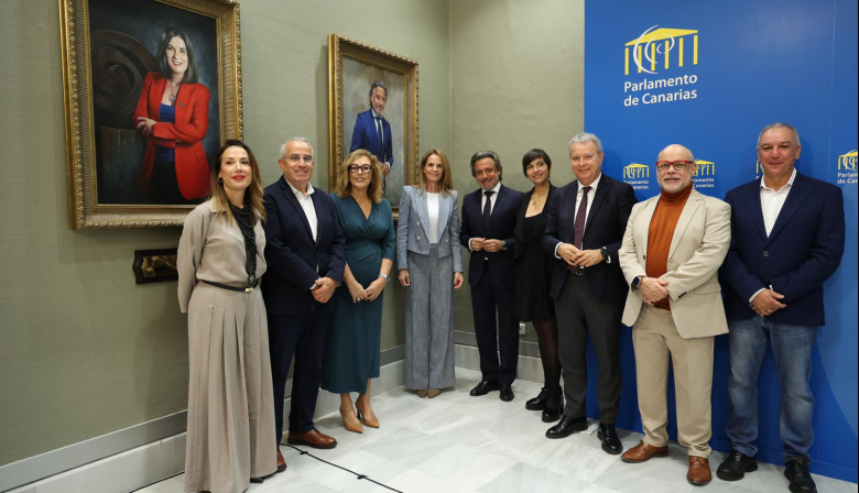 El Parlamento de Canarias presenta el retrato institucional del expresidente Gustavo Matos