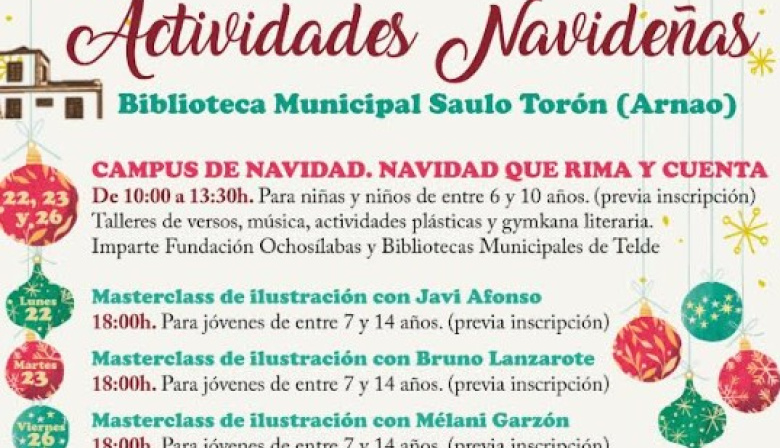 La Navidad abre las puertas de las bibliotecas municipales de Telde con una mágica programación navideña