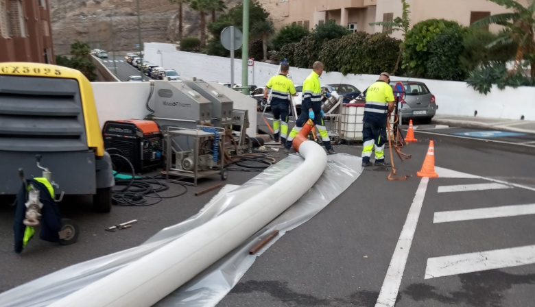 El Ayuntamiento de Las Palmas de Gran Canaria concluye una nueva actuación de saneamiento con tecnología sin zanja en el barrio de Copherfam