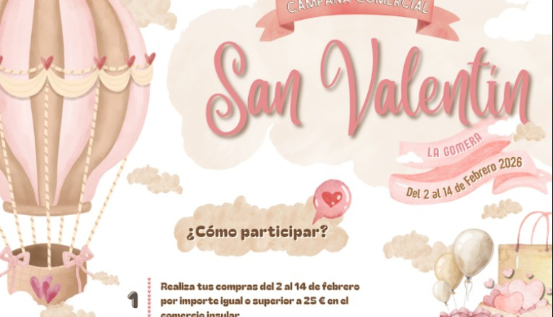 Cabildo de La Gomera y Cámara de Comercio impulsan una nueva campaña comercial para promover las compras en San Valentín