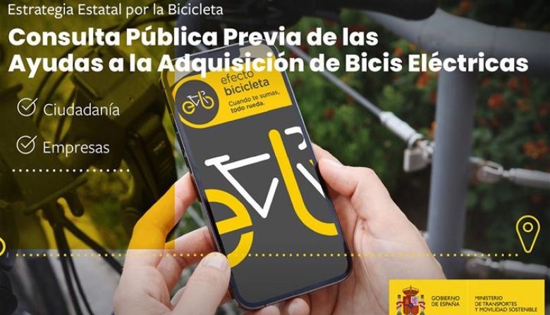 Transportes abre la consulta pública previa sobre las ayudas a la compra de bicicletas eléctricas