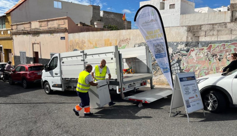 El Ayuntamiento de Las Palmas de Gran Canaria recoge 1.200 kilos de residuos en los Puntos de Acopio Transitorios