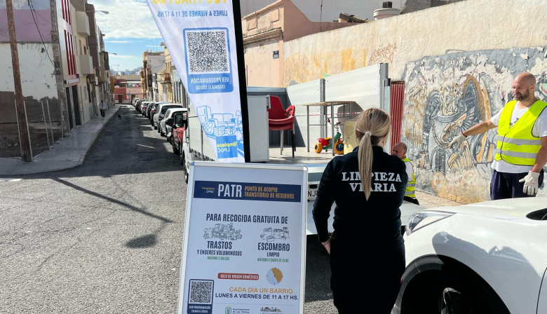 El nuevo sistema de puntos de acopio transitorios del Ayuntamiento de Las Palmas de Gran Canaria recoge en un mes más residuos que en un año