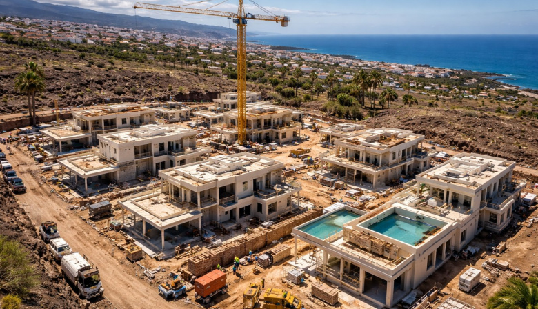 La construcción de viviendas libres en Canarias vuelve a crecer en 2025