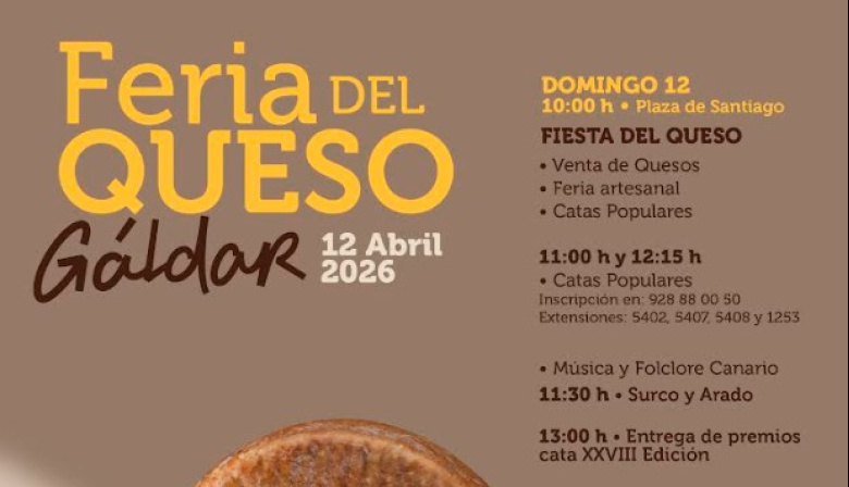 La Fiesta Del Queso de Gáldar celebrará su jornada central el 12 de abril en la Plaza de Santiago