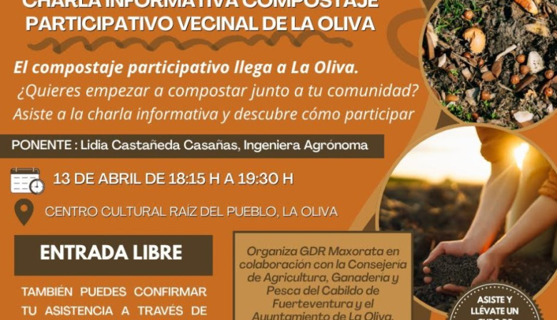 Cabildo de Fuerteventura y GDR Maxorata imparten una charla informativa sobre compostaje participativo vecinal