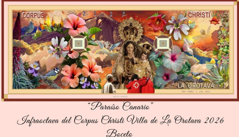 Así será el ‘Paraíso Canario’ del gran tapiz en honor al Corpus Christi de La Orotava