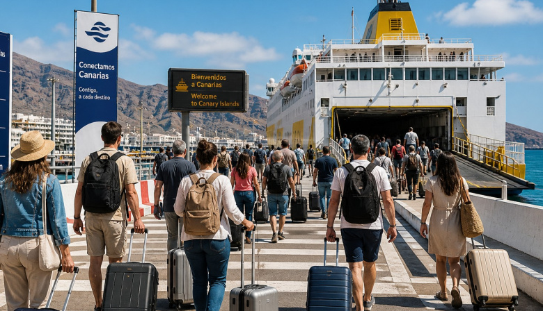 El número de pasajeros que utilizaron los puertos de Canarias disminuye en marzo