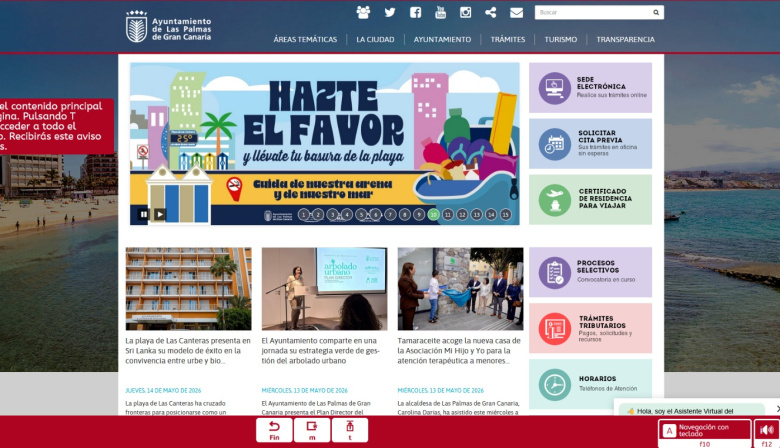 El Ayuntamiento de Las Palmas de Gran Canaria hace más accesible la web municipal con una nueva herramienta de navegación inclusiva