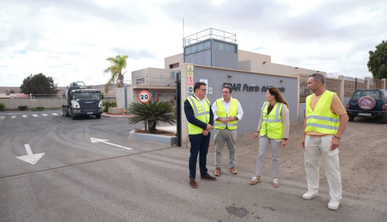 Manuel Miranda supervisa la recta final de las obras del depósito laminador de Puerto del Rosario