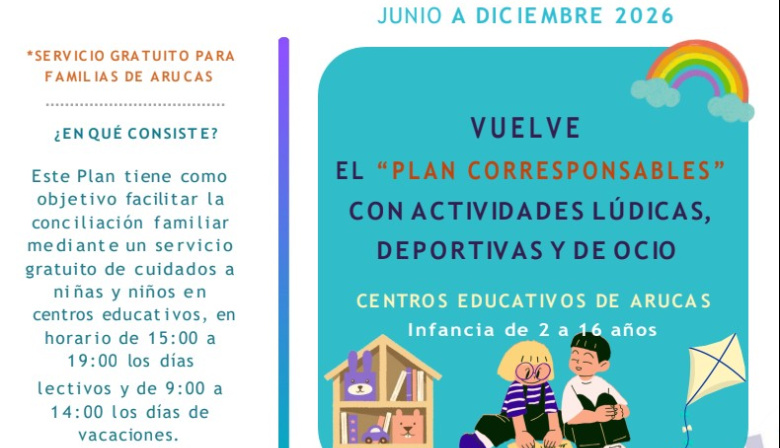 El Ayuntamiento de Arucas renueva su apuesta por la conciliación con el Plan Corresponsables