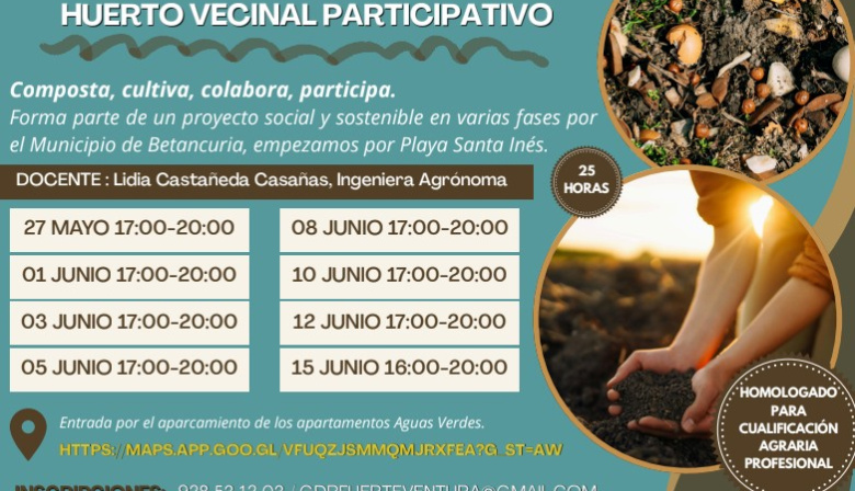Cabildo de Fuerteventura y GDR Maxorata imparten formación sobre compostaje con huerto vecinal
