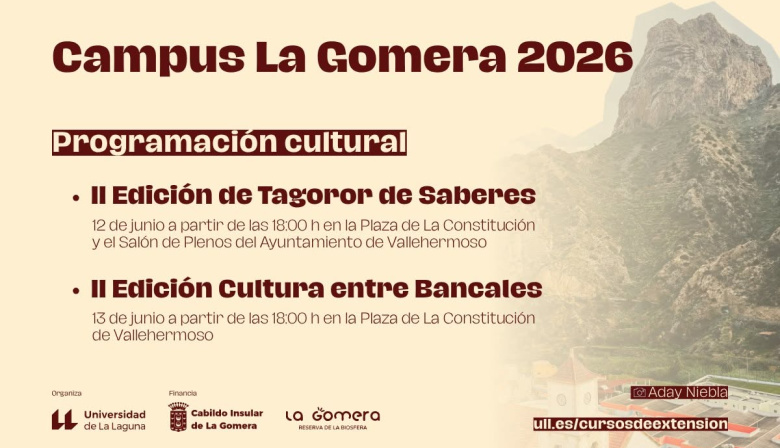 El Campus La Gomera llega a Vallehermoso con una programación cultural abierta a la ciudadanía