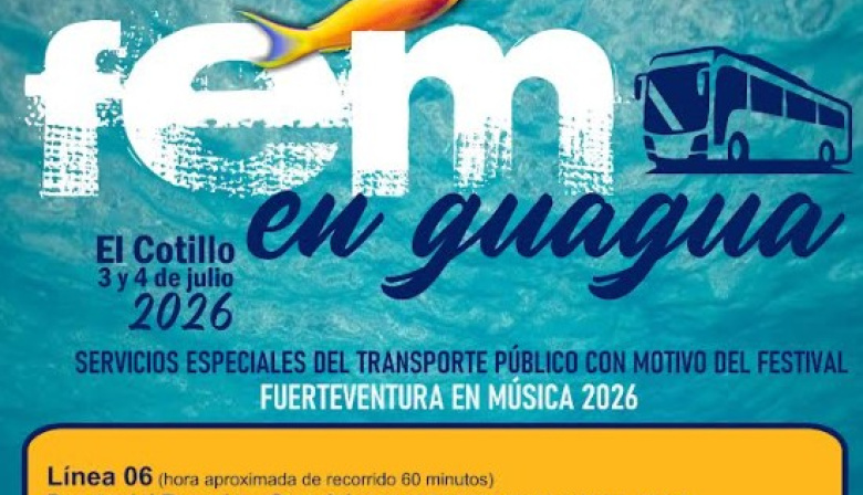 El Cabildo de Fuerteventura habilita un servicio especial de guaguas para facilitar la asistencia al FEM 2026