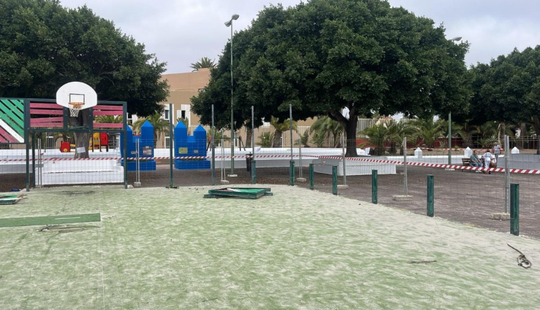 El Ayuntamiento de Las Palmas de Gran Canaria inicia los trabajos para mejorar la pista multideportiva de Tafira Baja