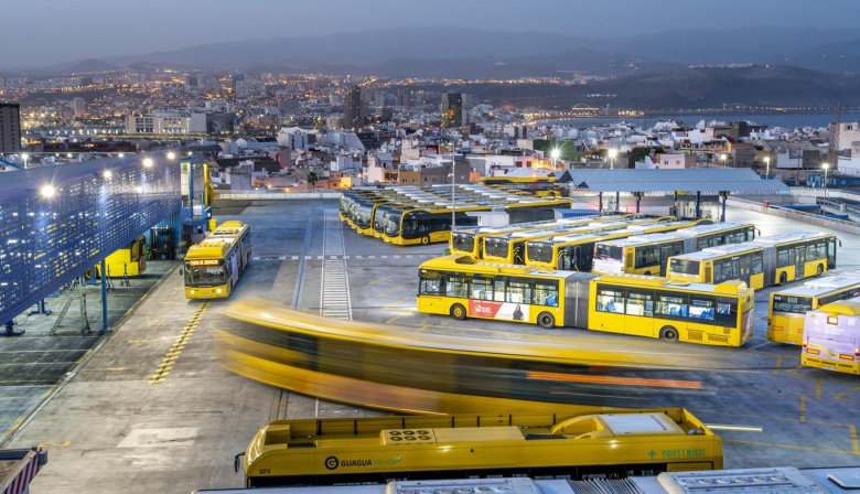 Los viajeros en guagua en Canarias crecen un 5,2% en mayo hasta los 9,09 millones