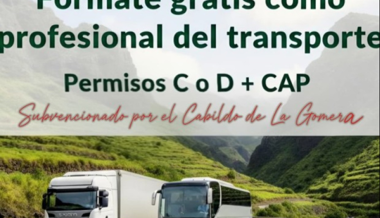 El Cabildo de La Gomera facilita cursos de formación para transporte profesional de viajeros y mercancías