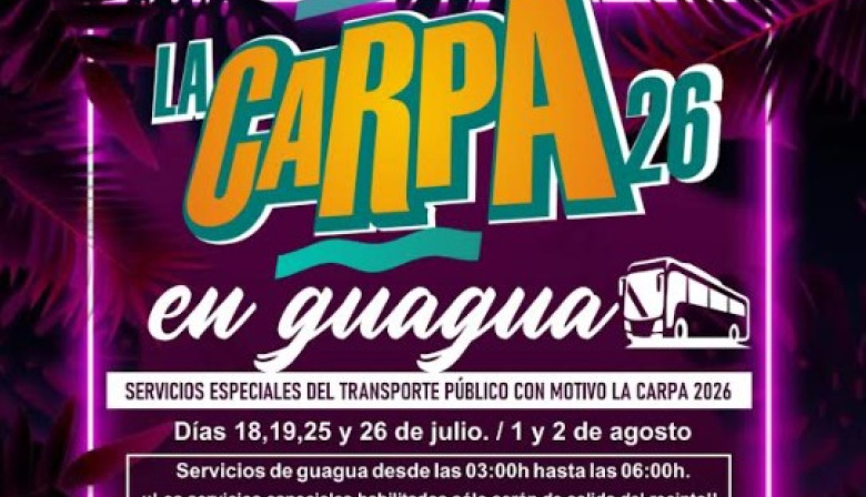 La Carpa 2026 de Fuerteventura cuenta, por primera vez, con un servicio especial de guaguas para el regreso del público