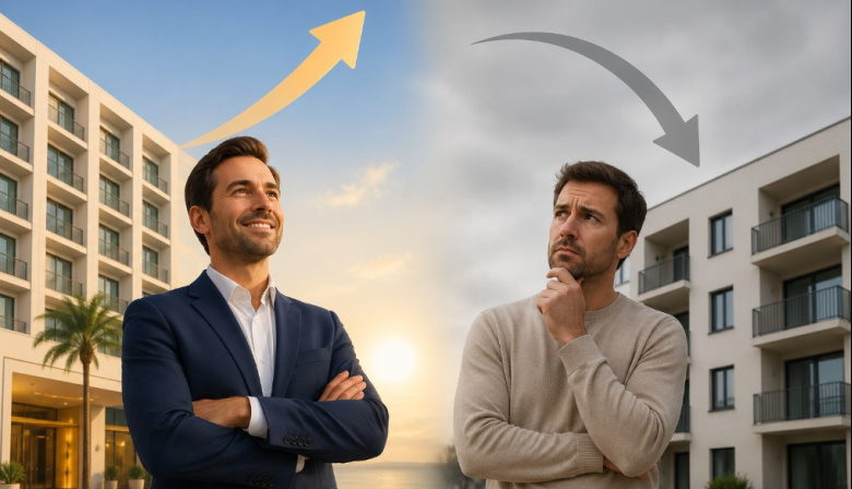 Los responsables de hoteles son más optimistas cara al próximo trimestre que los gestores de apartamentos turísticos