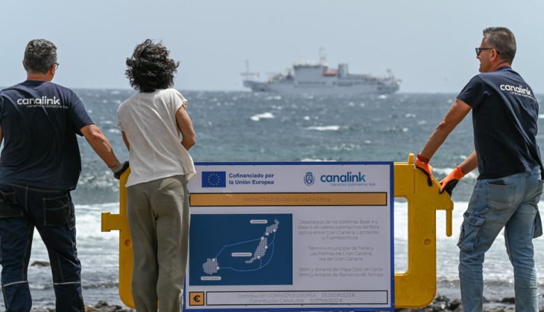 Canalink comienza en Gran Canaria el despliegue del cable submarino que reforzará la conectividad de las islas orientales