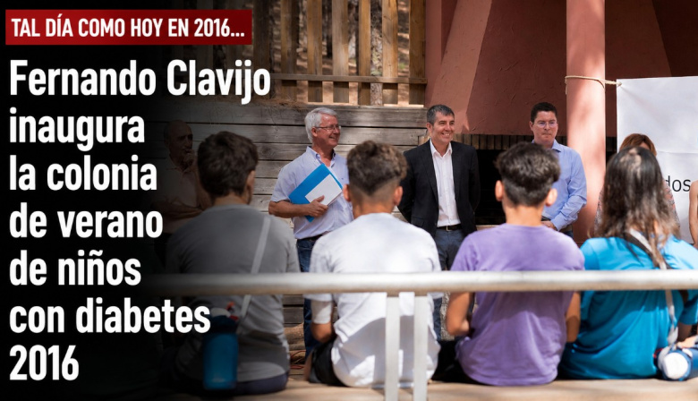 Sucedió tal día como hoy en 2016: Fernando Clavijo inaugura la Colonia de Verano de niños con diabetes 2016
