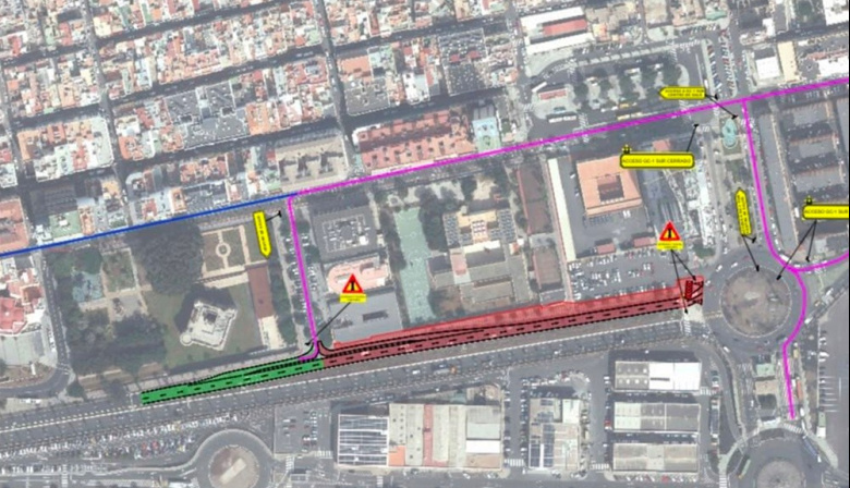 Obras Públicas cierra al tráfico este fin de semana la zona de Belén María, en Las Palmas de Gran Canaria