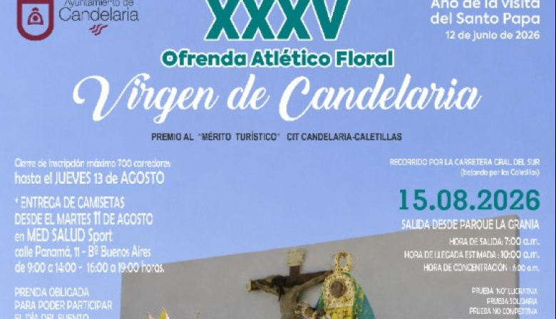 La Ofrenda Atlético Floral a la Virgen de Candelaria regresa un año más el 15 de agosto