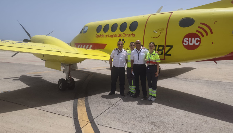 El SUC realiza 559 traslados en su avión medicalizado en los seis primeros meses de 2026