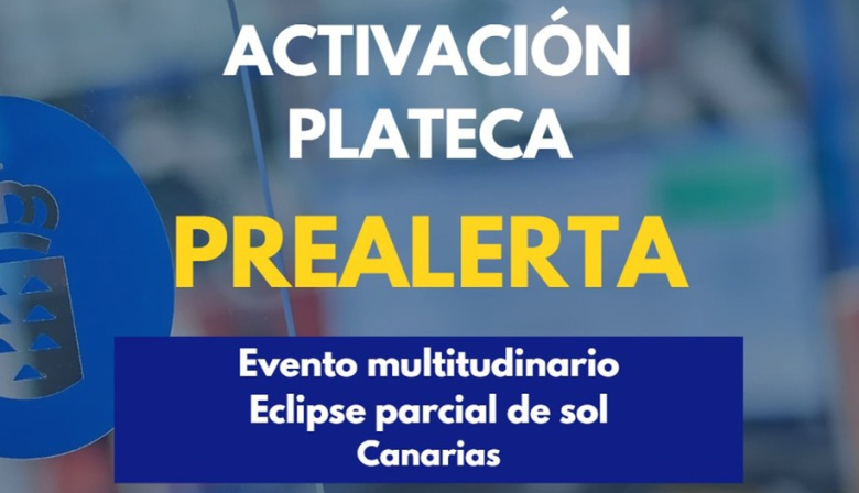 Canarias activa la prealerta del PLATECA por evento multitudinario ante el eclipse parcial de sol este miércoles