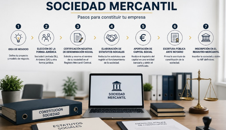 Desciende el número de sociedades mercantiles creadas en el mes de junio en Canarias con respecto al mismo mes de 2025
