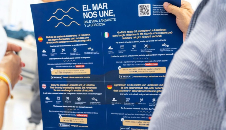 Lanzarote lanza una campaña en cinco idiomas para prevenir ahogamientos y accidentes en la costa