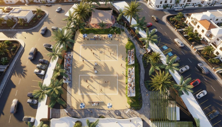 Yaiza construye canchas polivalentes para deportes de arena en Playa Blanca