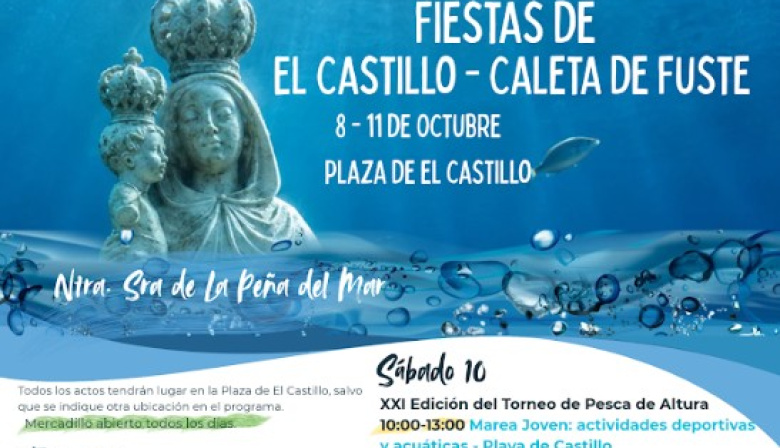 El Ayuntamiento de Antigua anuncia las fiestas de la Peña del Mar en Caleta de Fuste, del 8 al 11 de octubre.