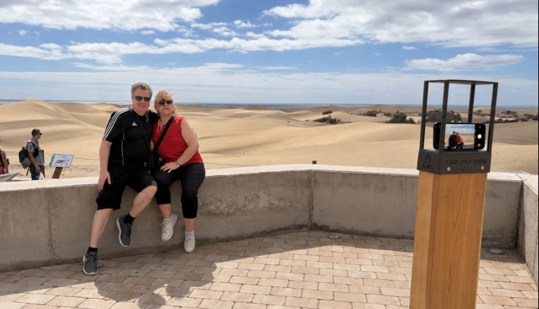 Turismo de Maspalomas estrena en el Mirador de Las Dunas un punto selfie para conquistar las redes sociales